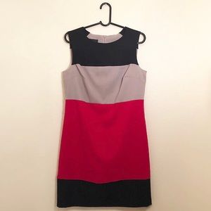 AB Studio Color Block Sleeveless Dress